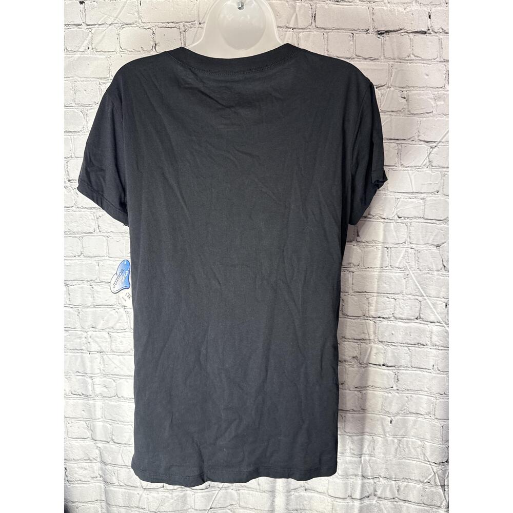 NWT Piper Blue Womens Black Cat Printed Graphic Detail TShirt Juniors Plus 2X - Picture 2 of 8